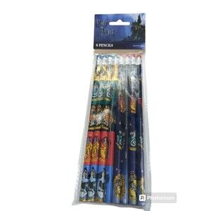 New Harry Potter Pencils 8 Pack Ravenclaw Hufflepuff